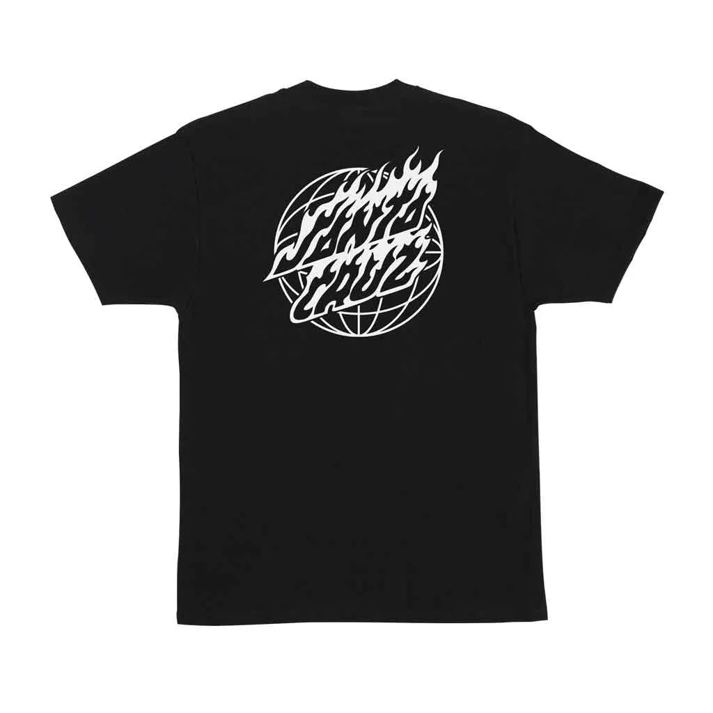 Santa Cruz Global Slame Dot Mono S/S Tee - Black