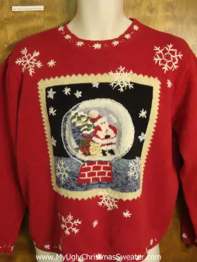 Santa Snow-globe Ugly Sweater for Xmas