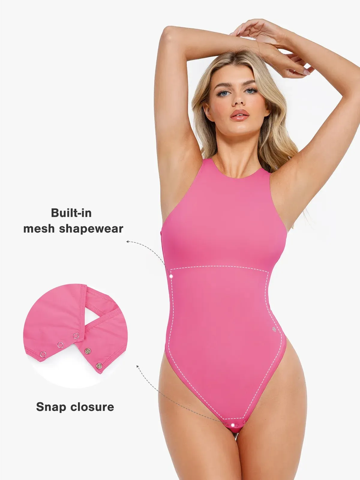 Shapewear Cloudsense Sleeveless Cutaway Round Neck Bodysuit