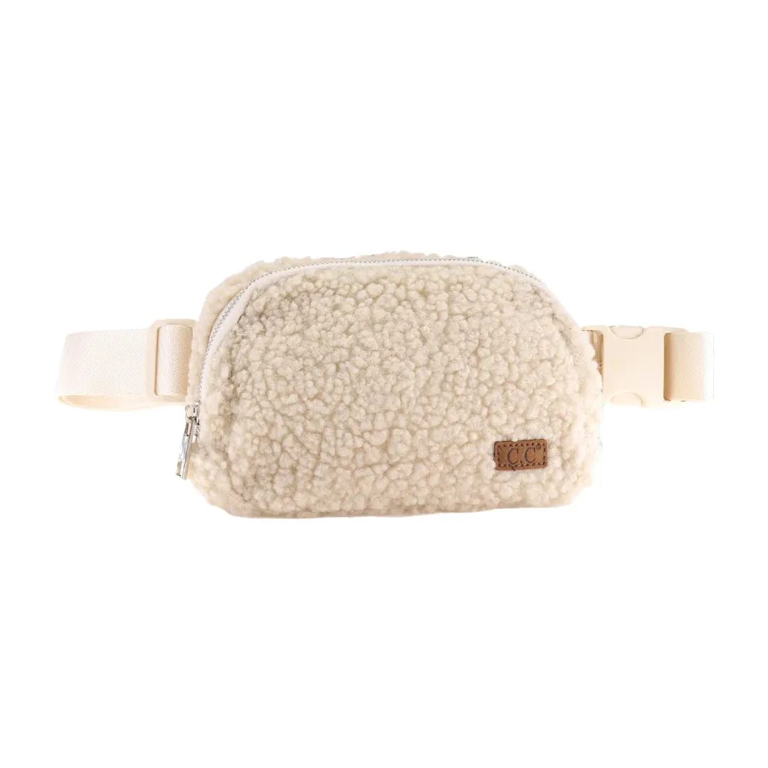 Sherpa Belt Bag in Beige