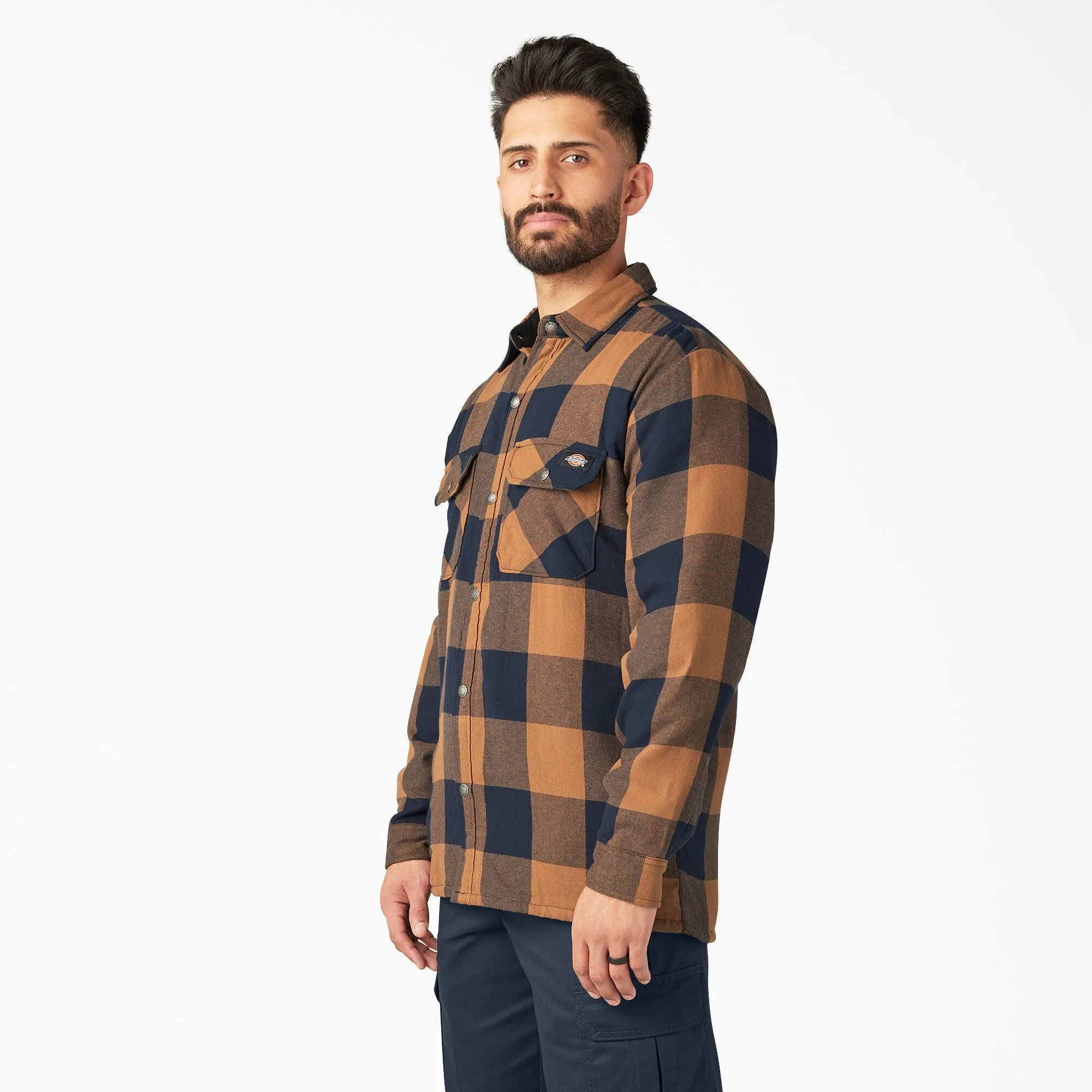 Sherpa Lined Flannel Shirt - Brown Duck