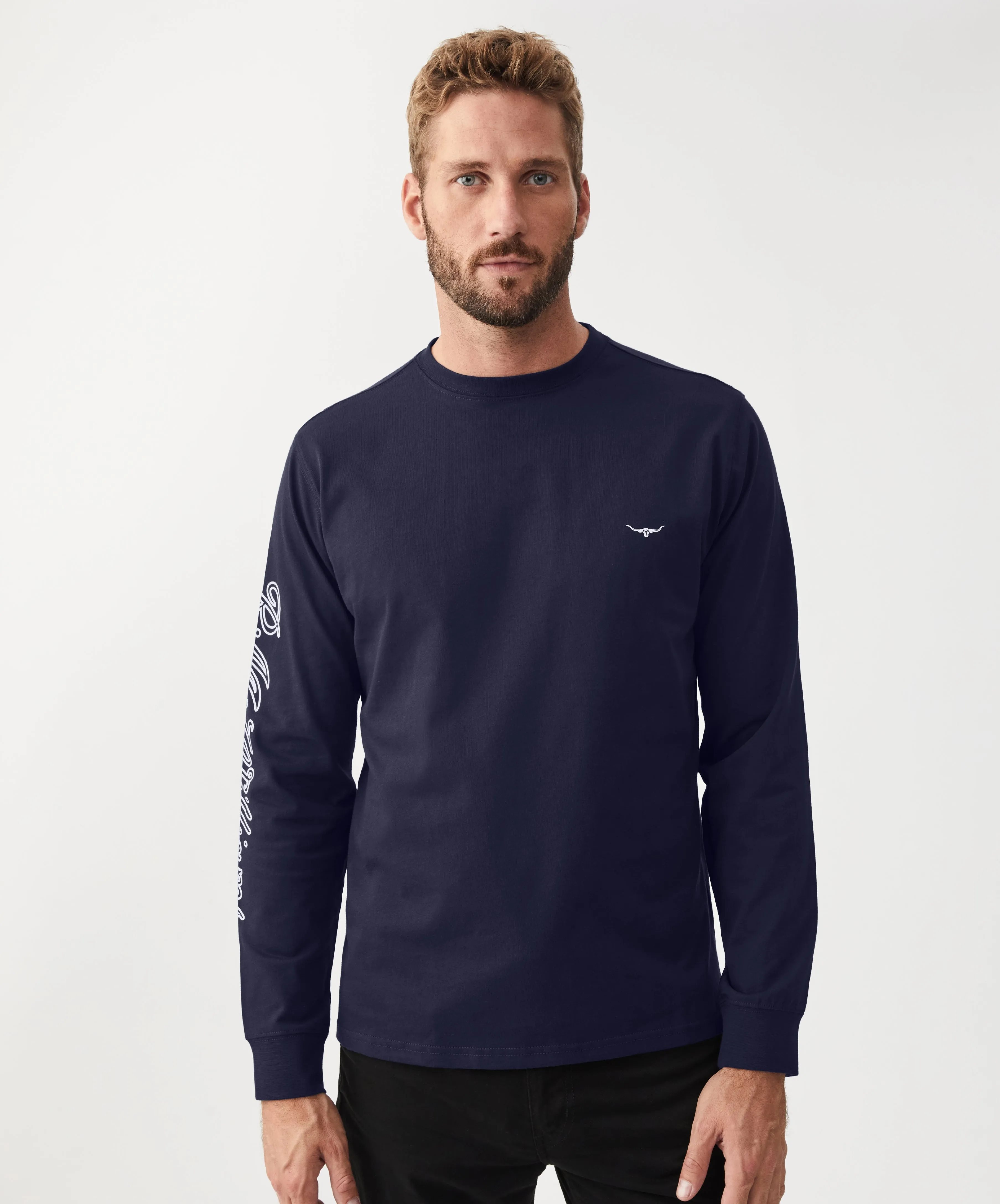 Signature Long Sleeve Tee - Navy