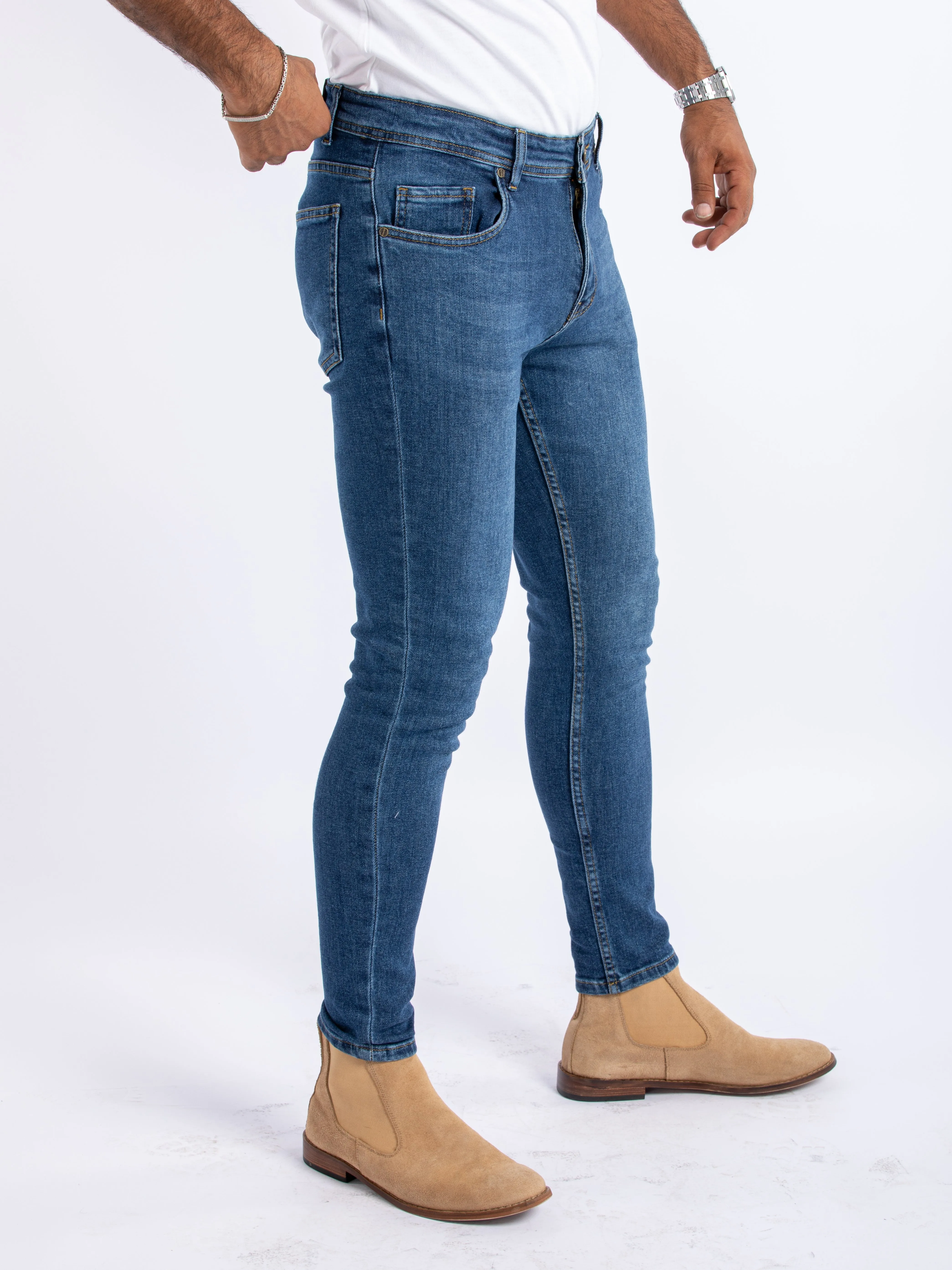 Skinny Fit Flex Washed Jeans