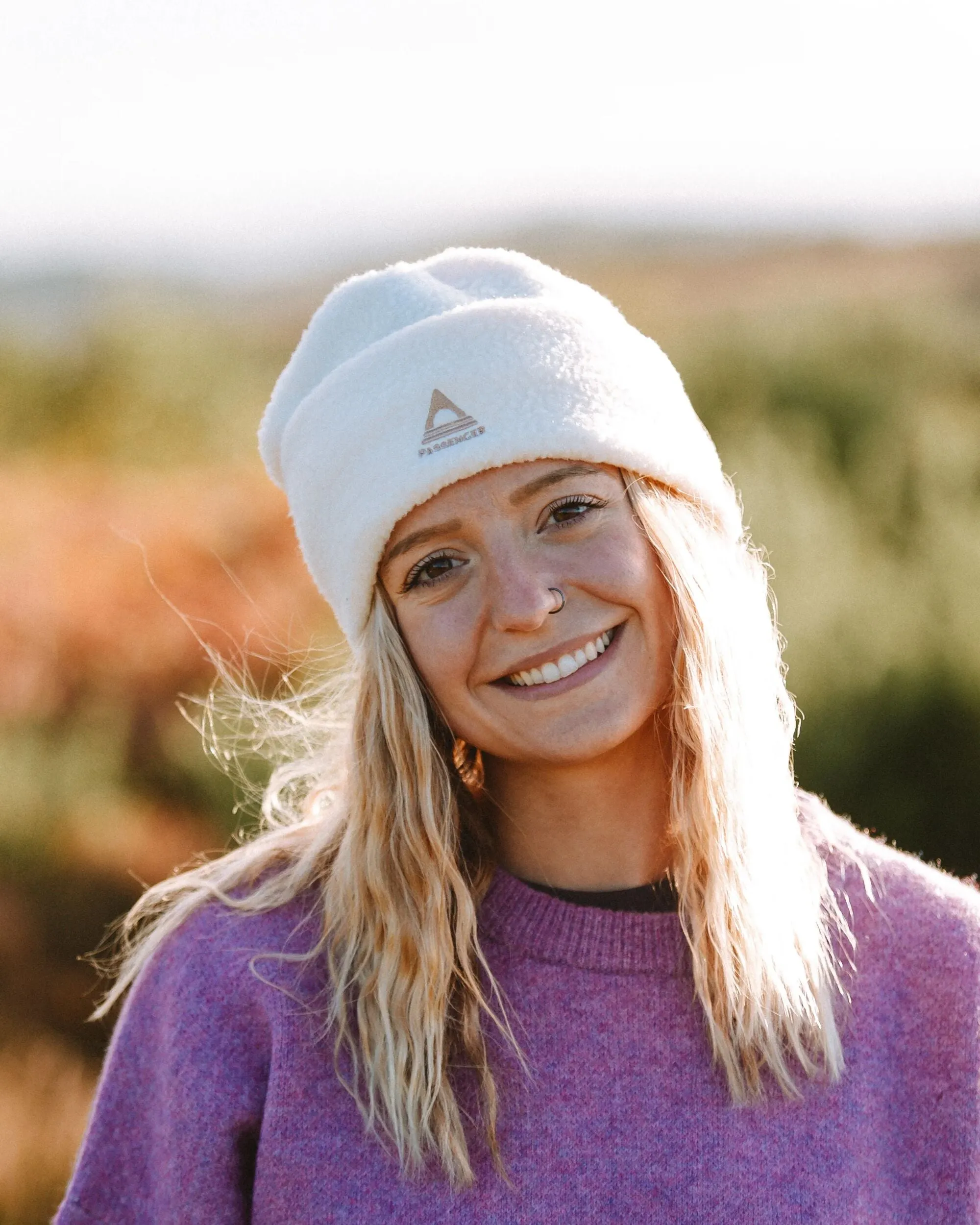 Snow Recycled Sherpa Beanie - Vintage White