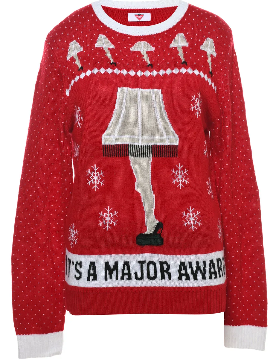 Snowfall Design Christmas Jumper - L