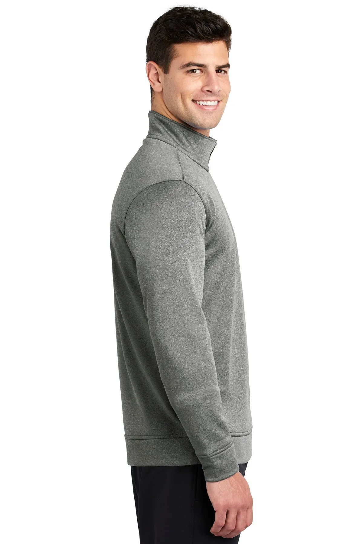 Sport-Tek ® PosiCharge ® Sport-Wick ® Heather Fleece 1/4-Zip Pullover. ST263