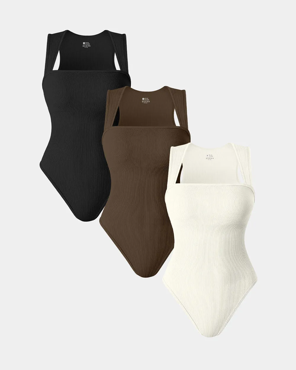 Square Neck Sleeveless Bodysuits