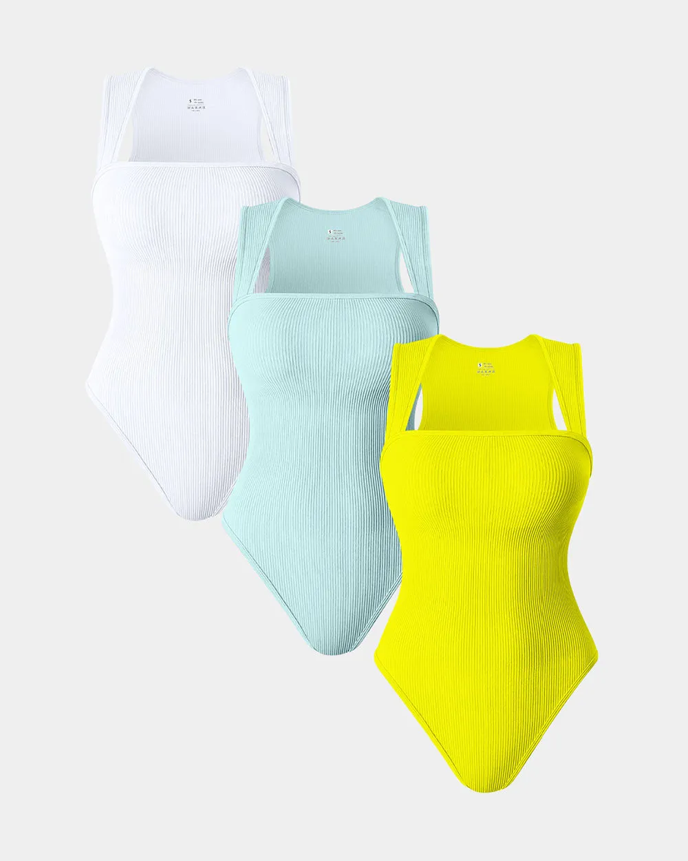 Square Neck Sleeveless Bodysuits