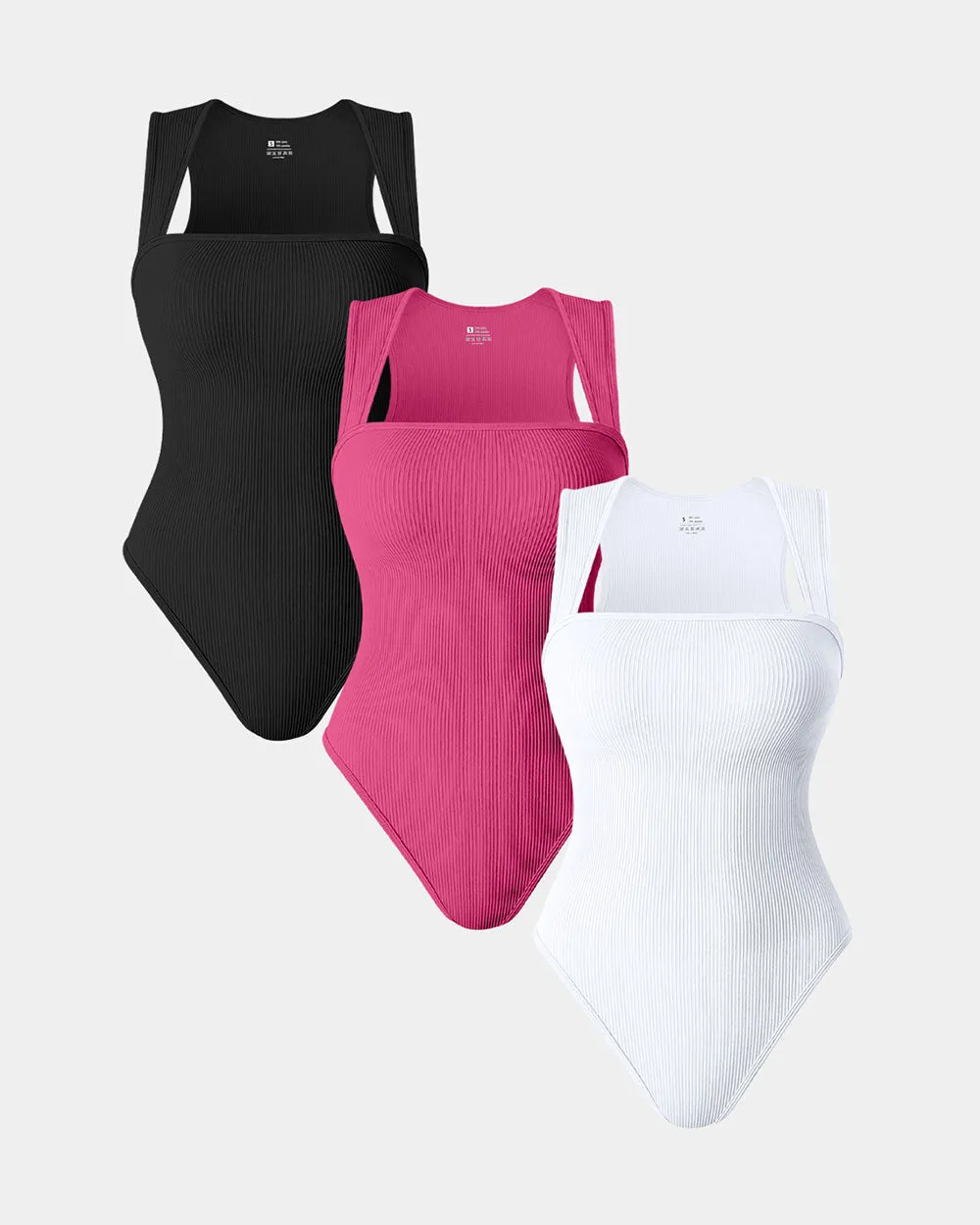 Square Neck Sleeveless Bodysuits