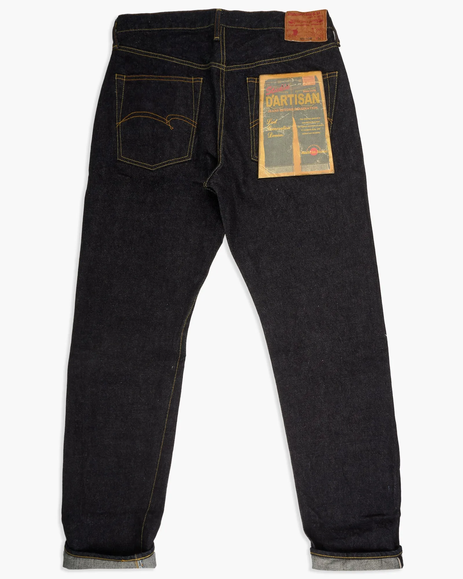 Studio D'Artisan SD-108 Relaxed Tapered Mens Jeans - 15oz Indigo Selvedge / Onewash