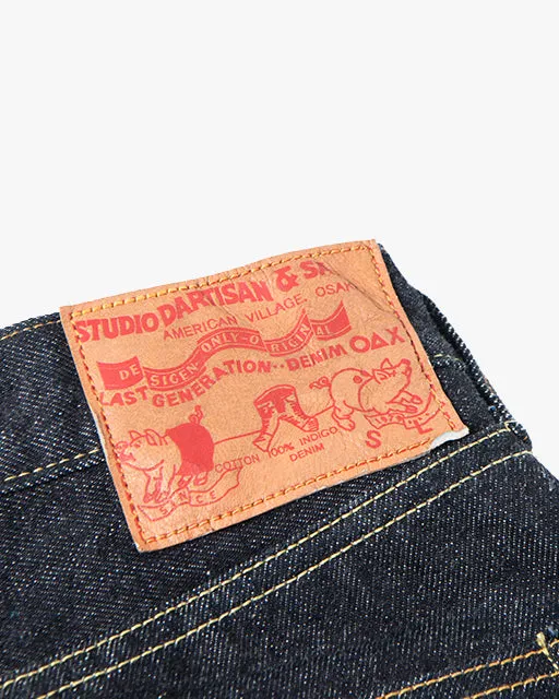 Studio D'Artisan SD-108 Relaxed Tapered Mens Jeans - 15oz Indigo Selvedge / Onewash