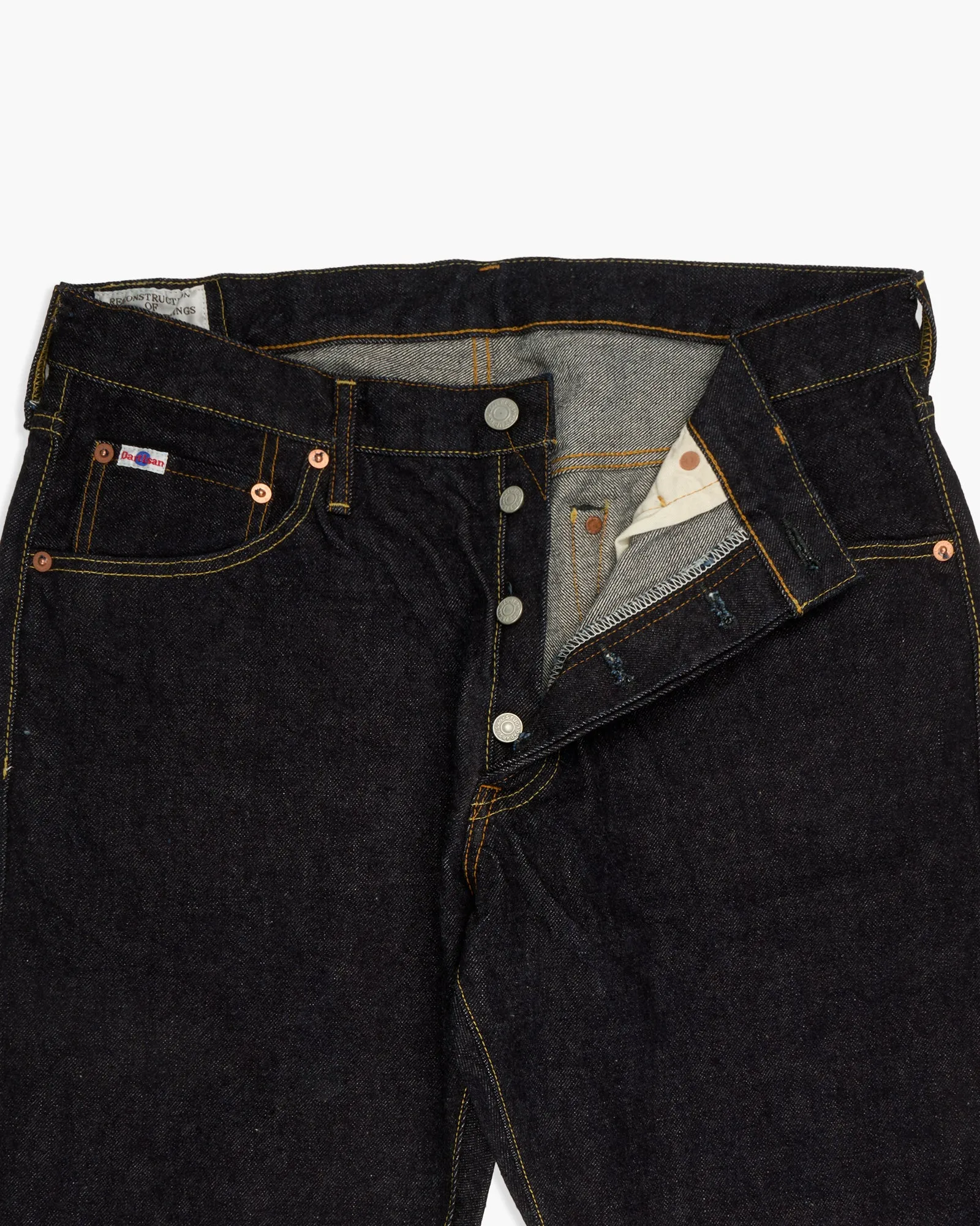 Studio D'Artisan SD-108 Relaxed Tapered Mens Jeans - 15oz Indigo Selvedge / Onewash