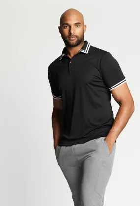 Sustainable Men's Pro Polo with Stripe Collar