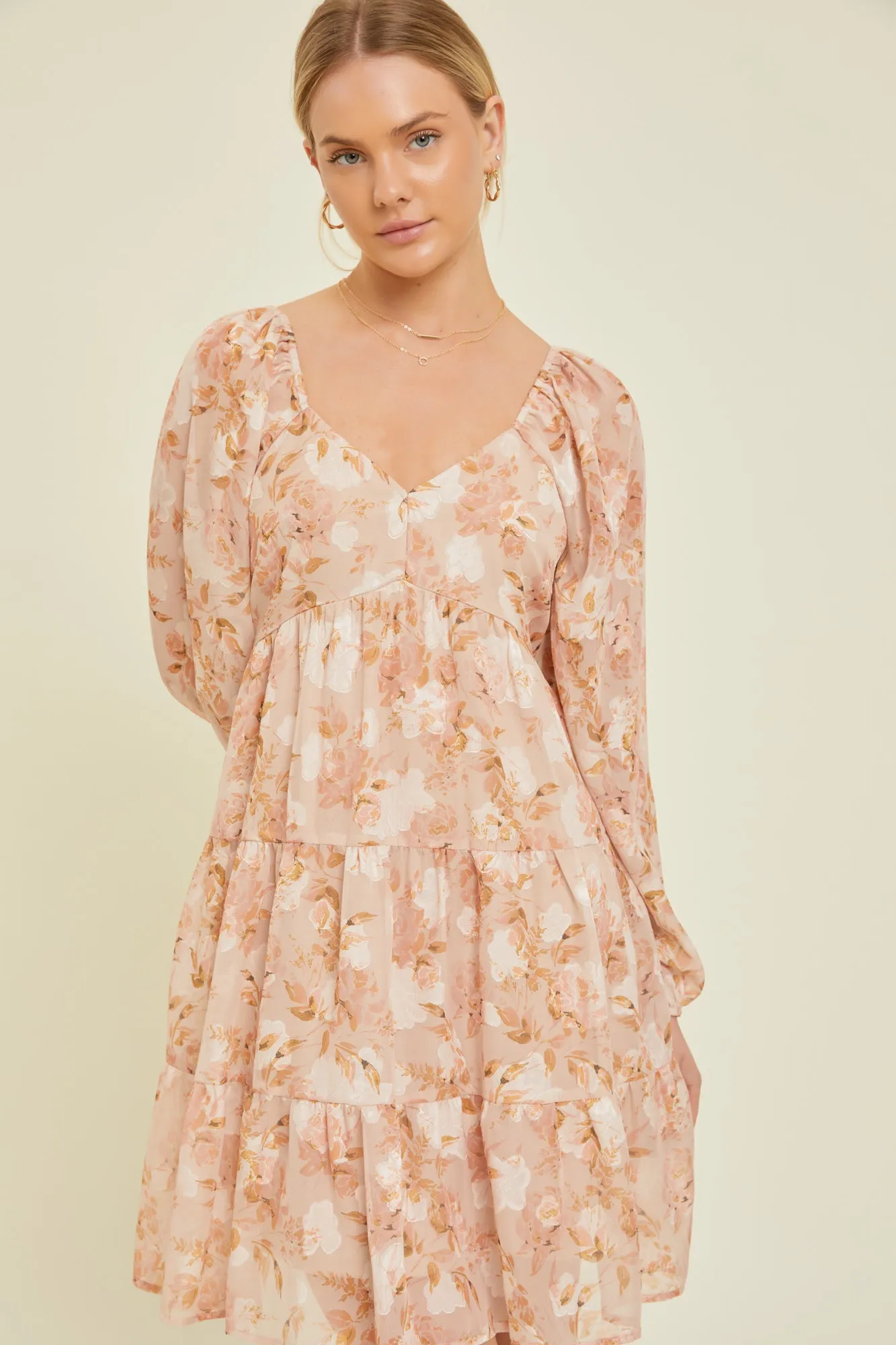 Sweetly Worn Dress - Peach