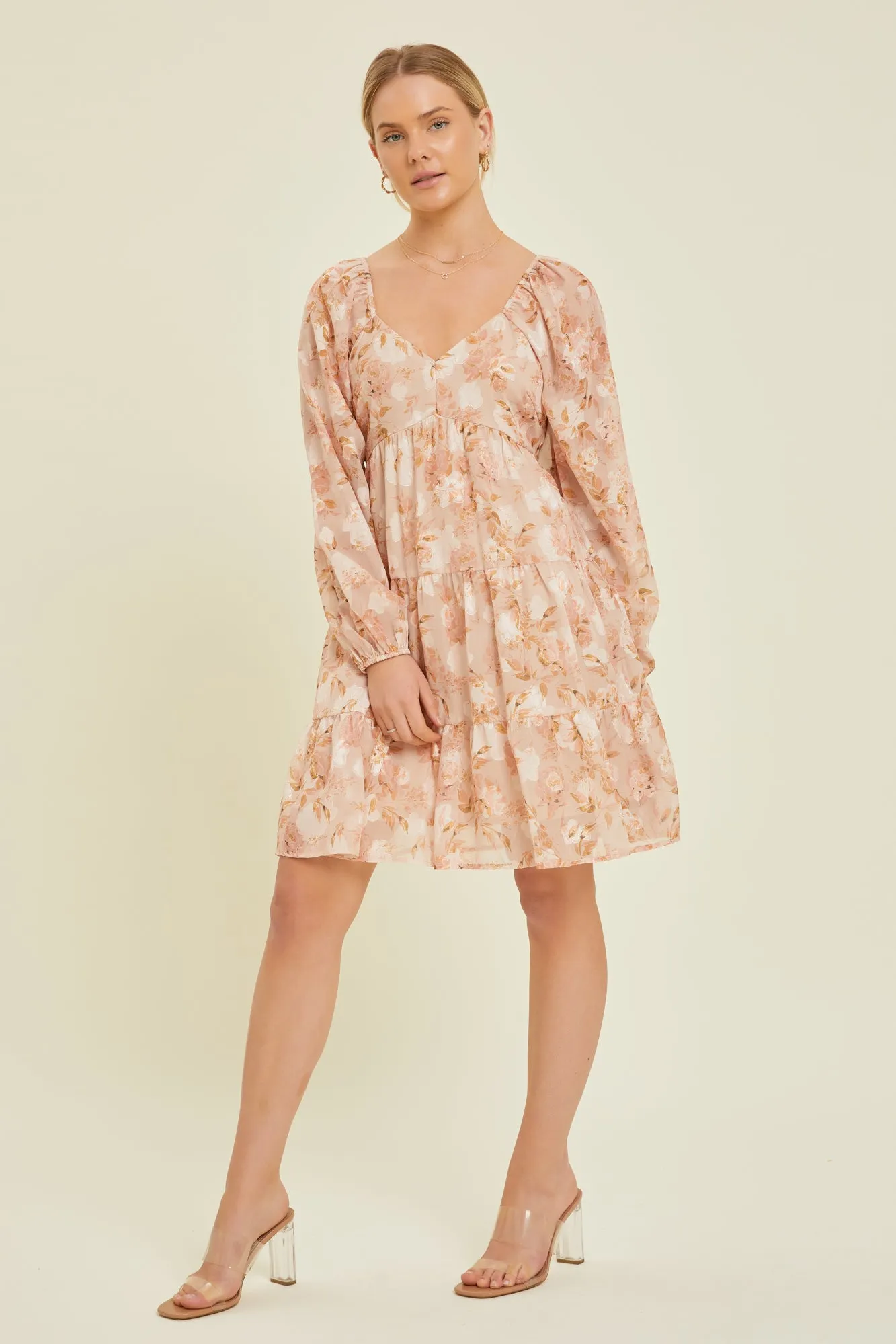 Sweetly Worn Dress - Peach