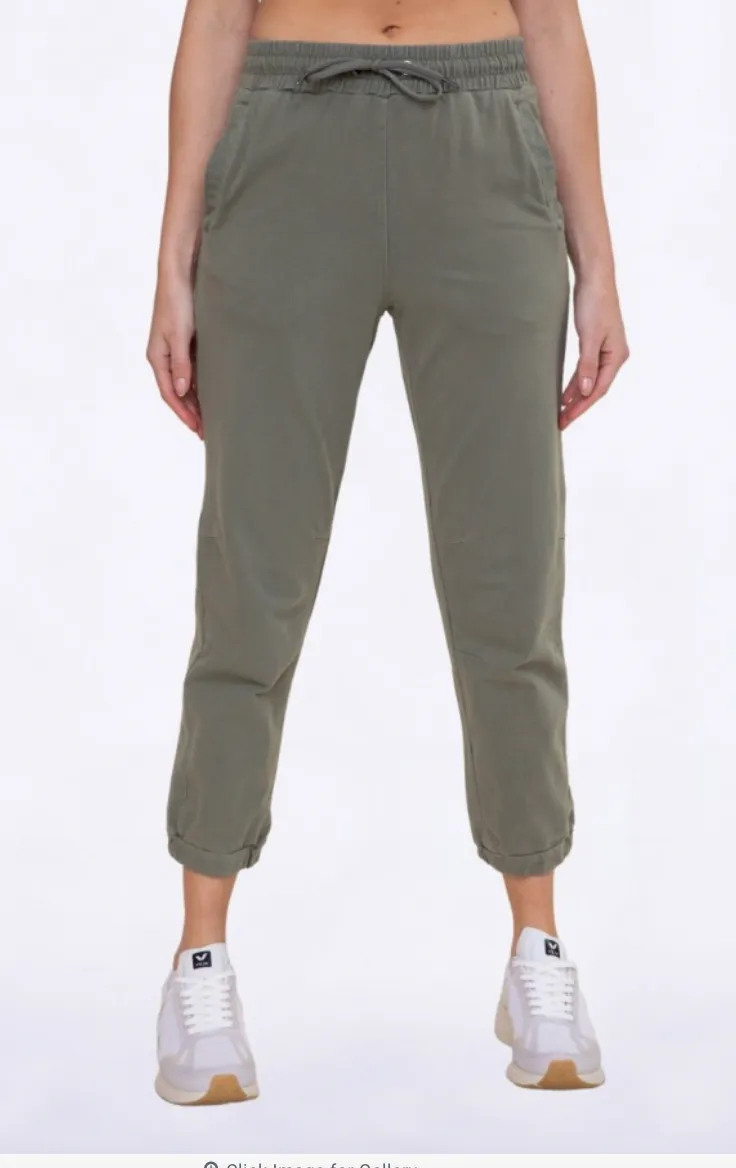 Swoop Back Twill Jogger