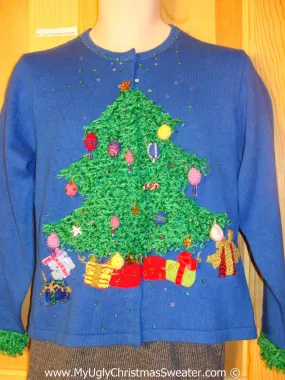 Tacky 80s Christmas Sweater with Huge Tree (f1367)