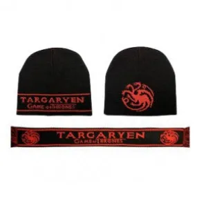 Targaryen Beanie   Scarf Set: Game of Thrones