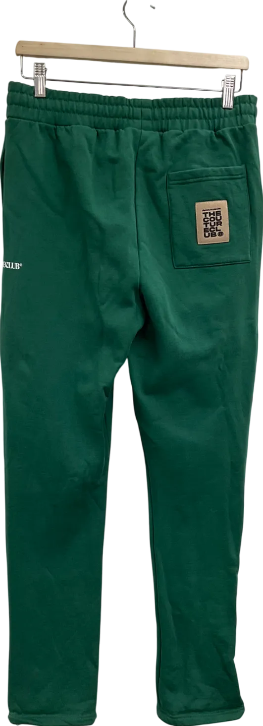 The Couture Club Green Raw Seam Straight Leg Joggers UK M