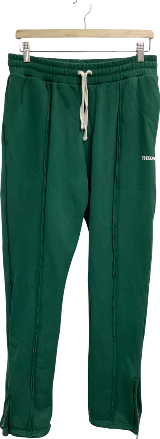 The Couture Club Green Raw Seam Straight Leg Joggers UK M