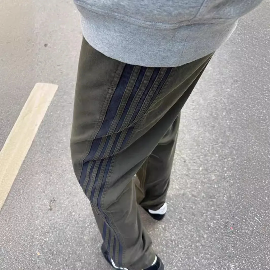 Three-bar American Retro Side Striped Sports Pants