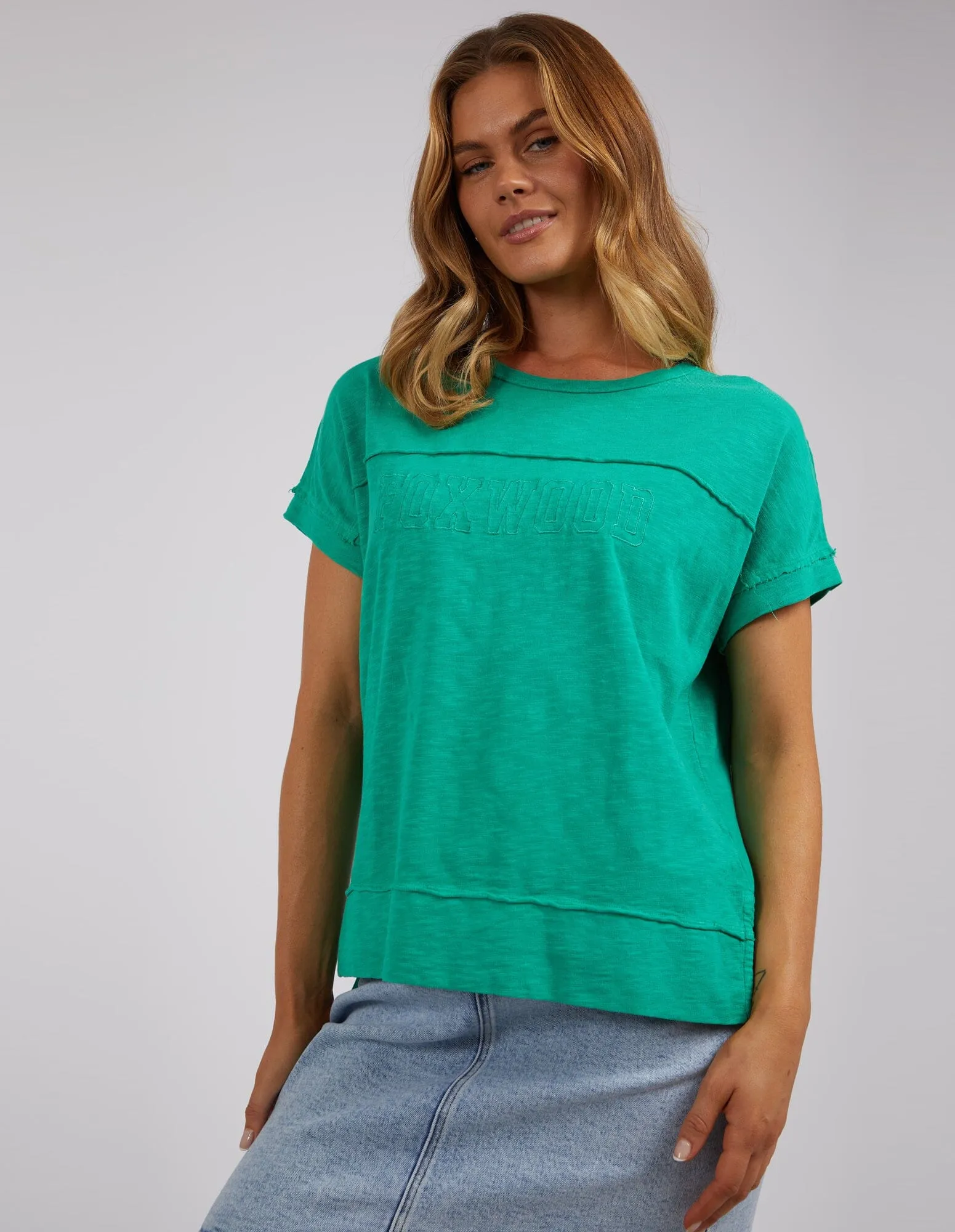 THROW ON S/S TEE BRIGHT GREEN