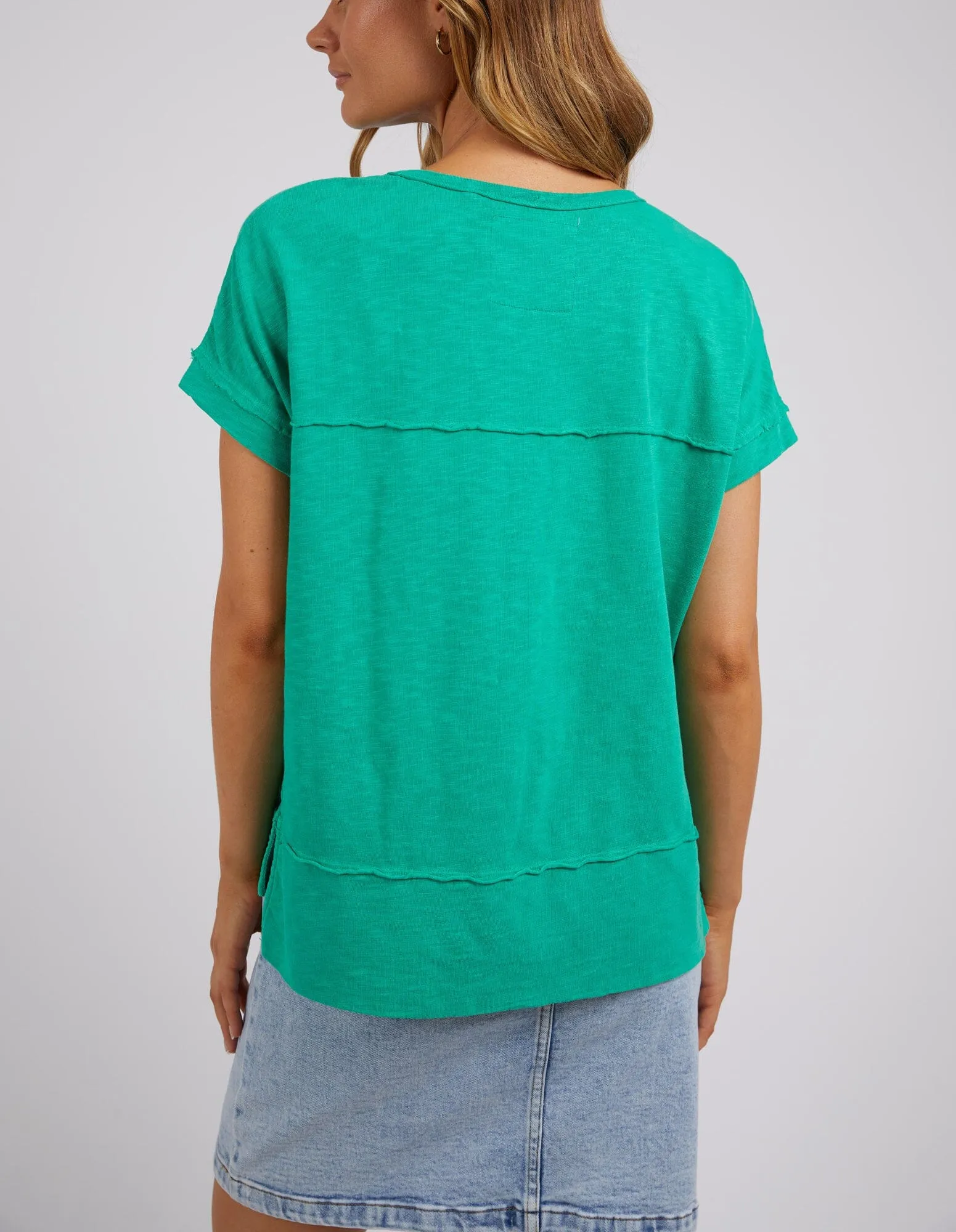 THROW ON S/S TEE BRIGHT GREEN