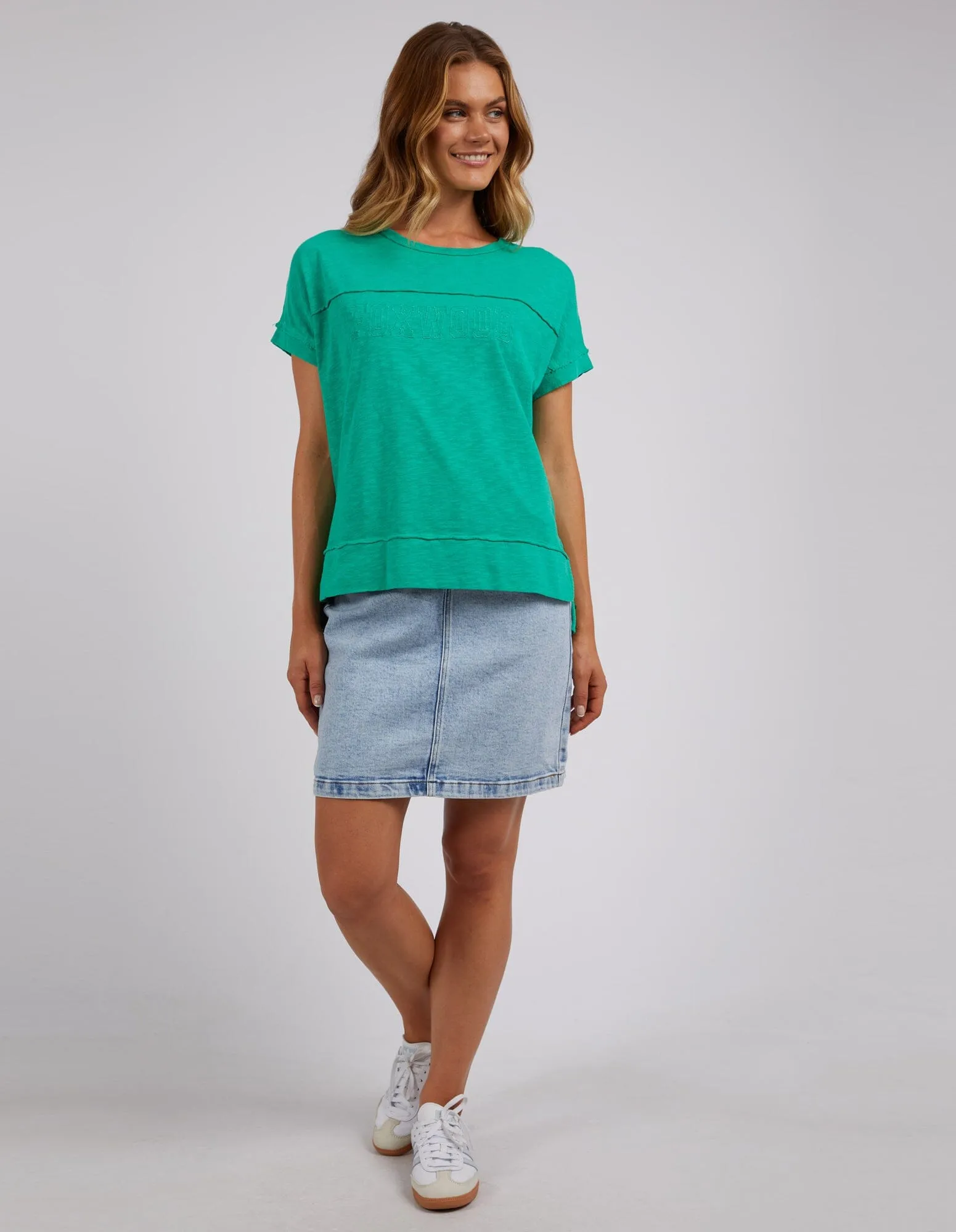 THROW ON S/S TEE BRIGHT GREEN