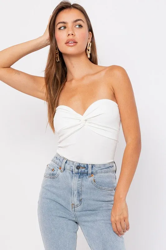 Tube top strapless bodysuit