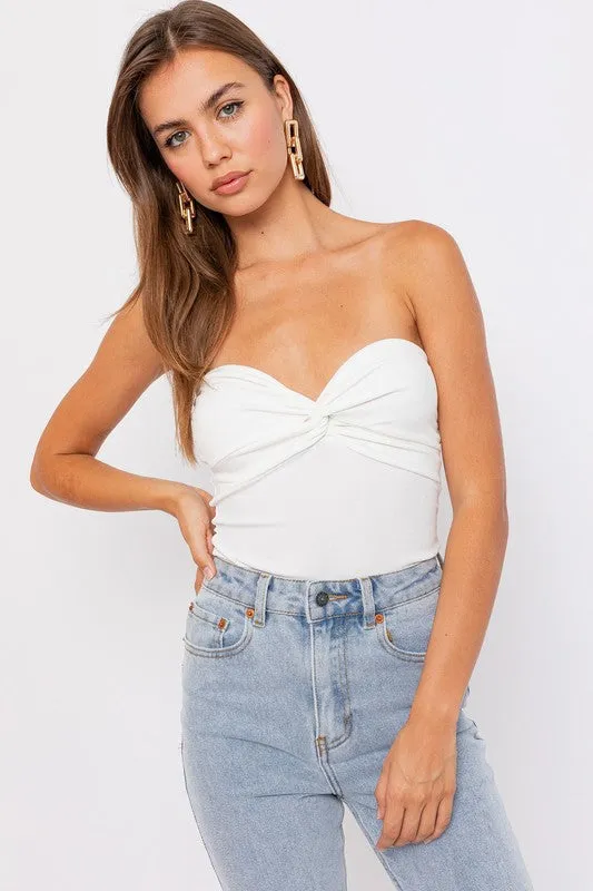 Tube top strapless bodysuit