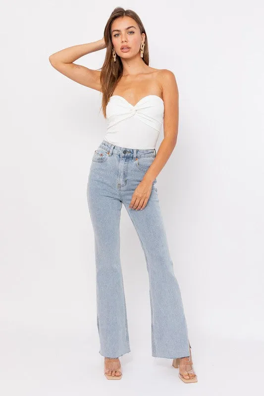 Tube top strapless bodysuit