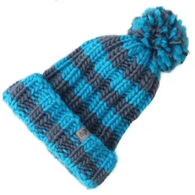 Two Colour Stripe Ribbed Beanie | Design your own Hat