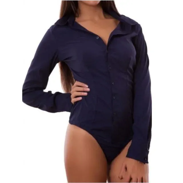 V-Neck Long Sleeve Bodysuit