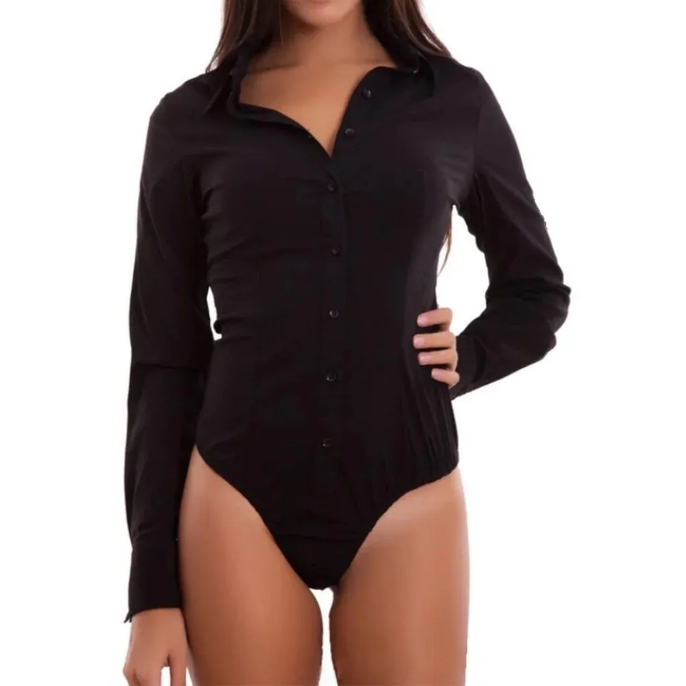 V-Neck Long Sleeve Bodysuit