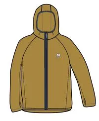 Vertical Full Zip Hooded Recycled Fleece - Dusty Ochre