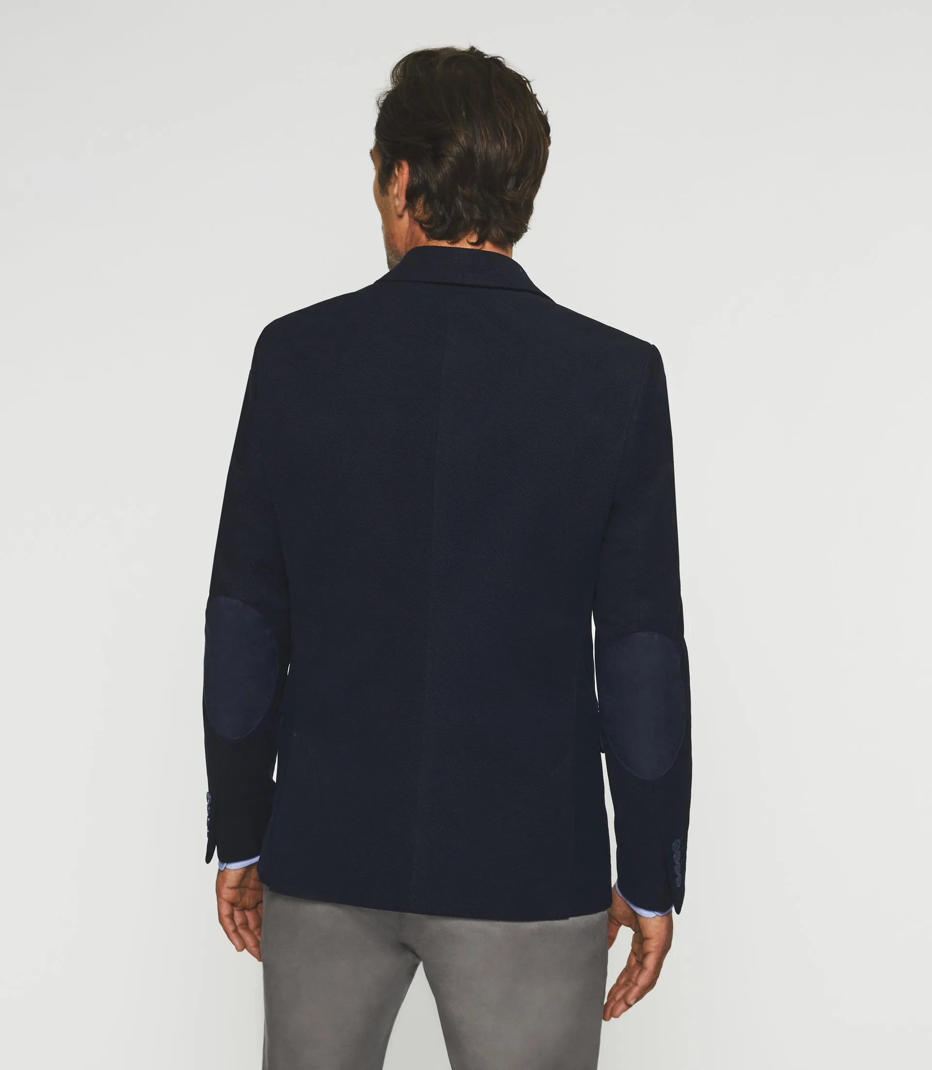 Veste en velours armuré marine DJANGO