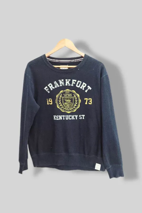 Vintage Frankfurt 1973 Kentucky graphics womens blue medium sweatshirt