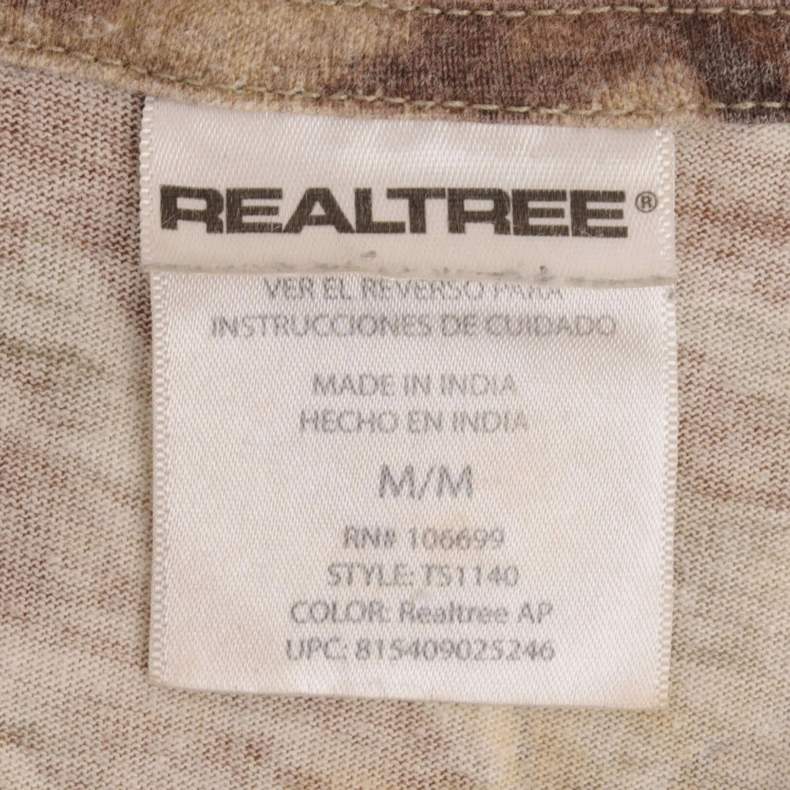 VINTAGE HUNTING REALTREE APHD CAMO LONG SLEEVE POCKET TEE SHIRT SIZE MEDIUM