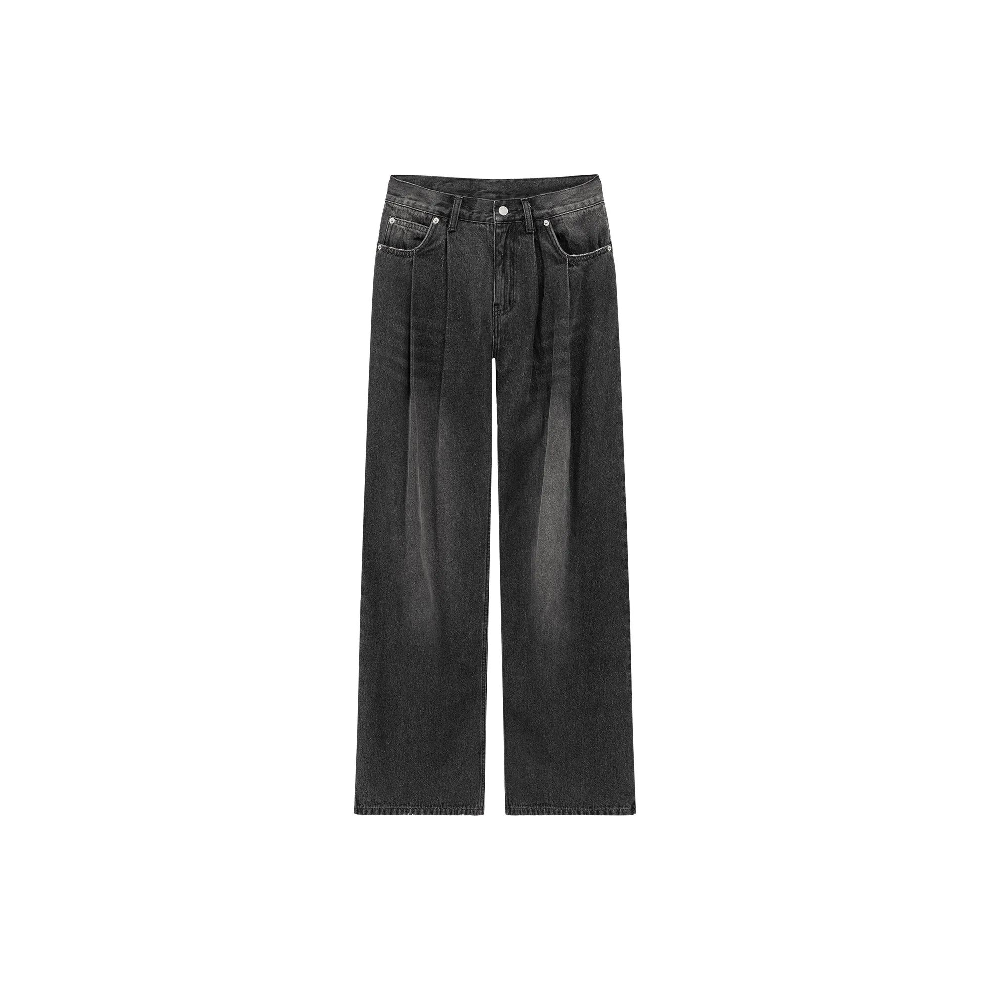 Washing Pintuck Denim Jeans