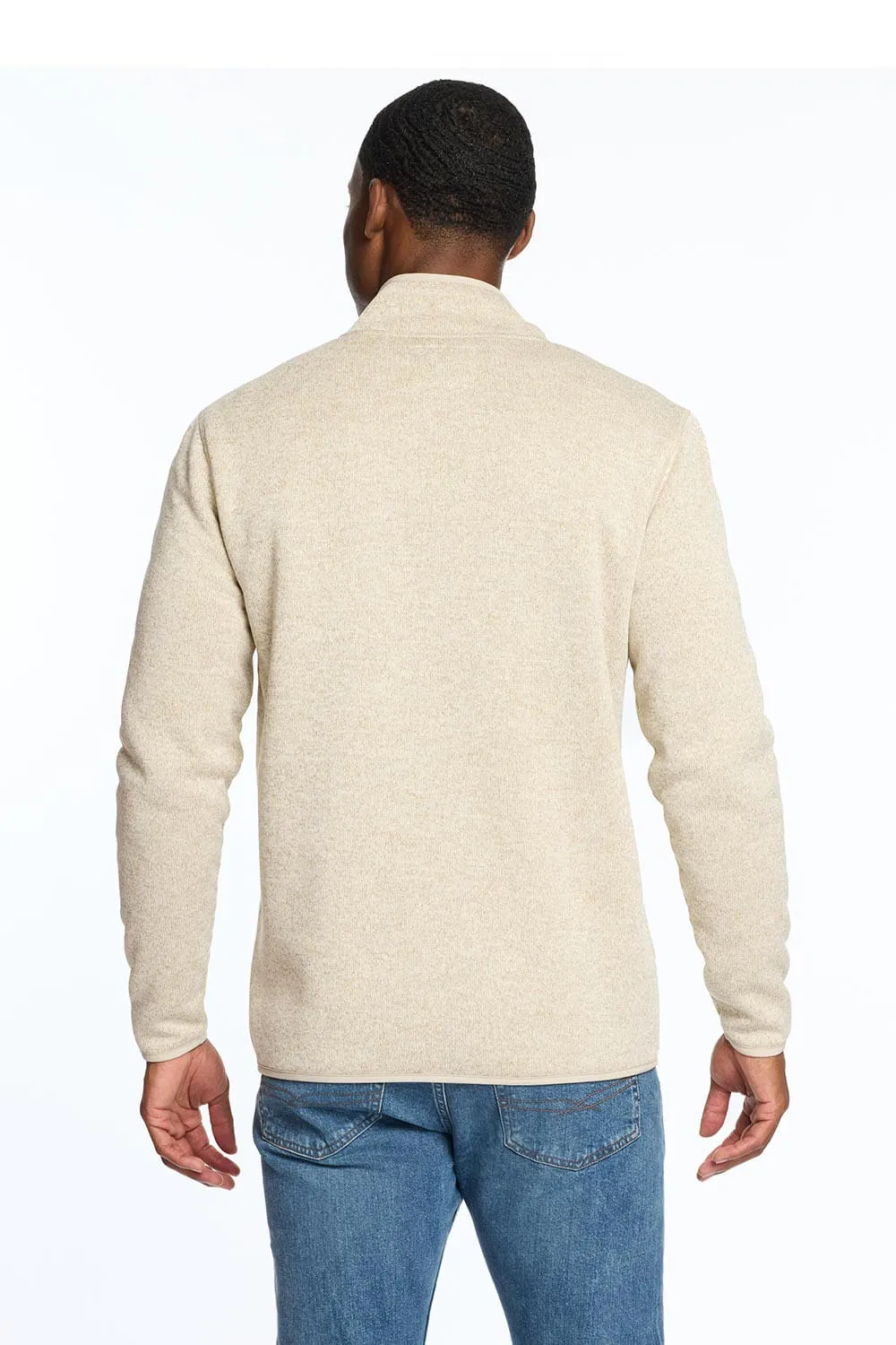 Weatherproof Vintage Sherpa Quarter Zip Pullover for Men in Stone | F2421150GK-STONE