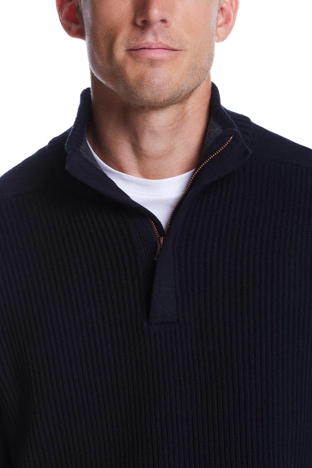 Weatherproof Vintage Southwest Quarter Zip Sweater for Men in Navy | F2440421GK-NAVY