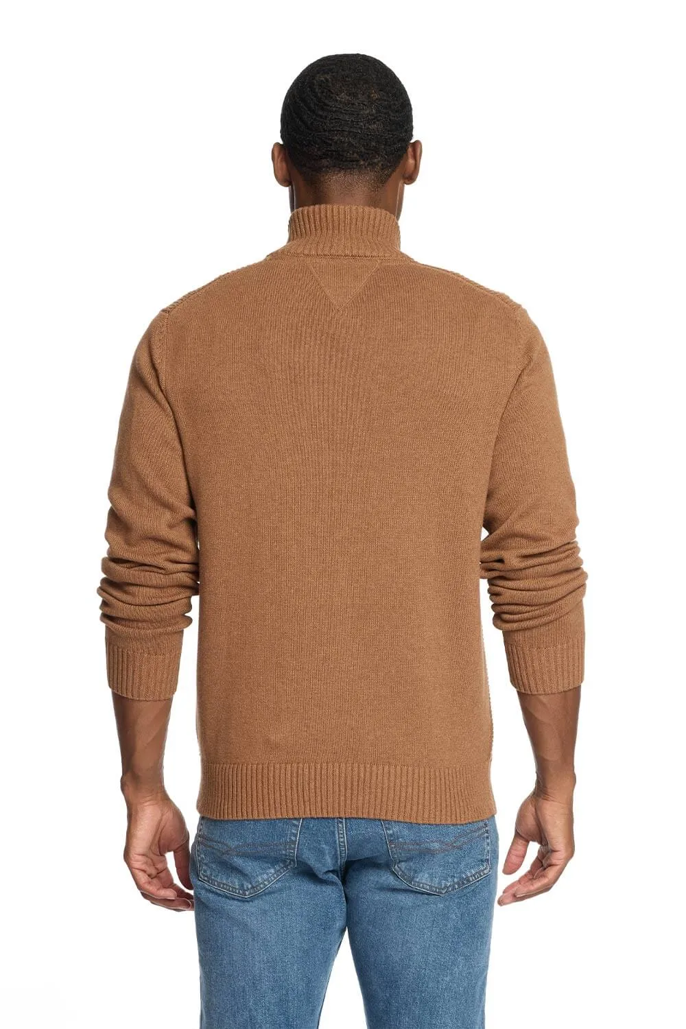 Weatherproof Vintage Textured Quarter Zip Sweater for Men in Harvest Heather | F245994GK-HARVESTHEATHER