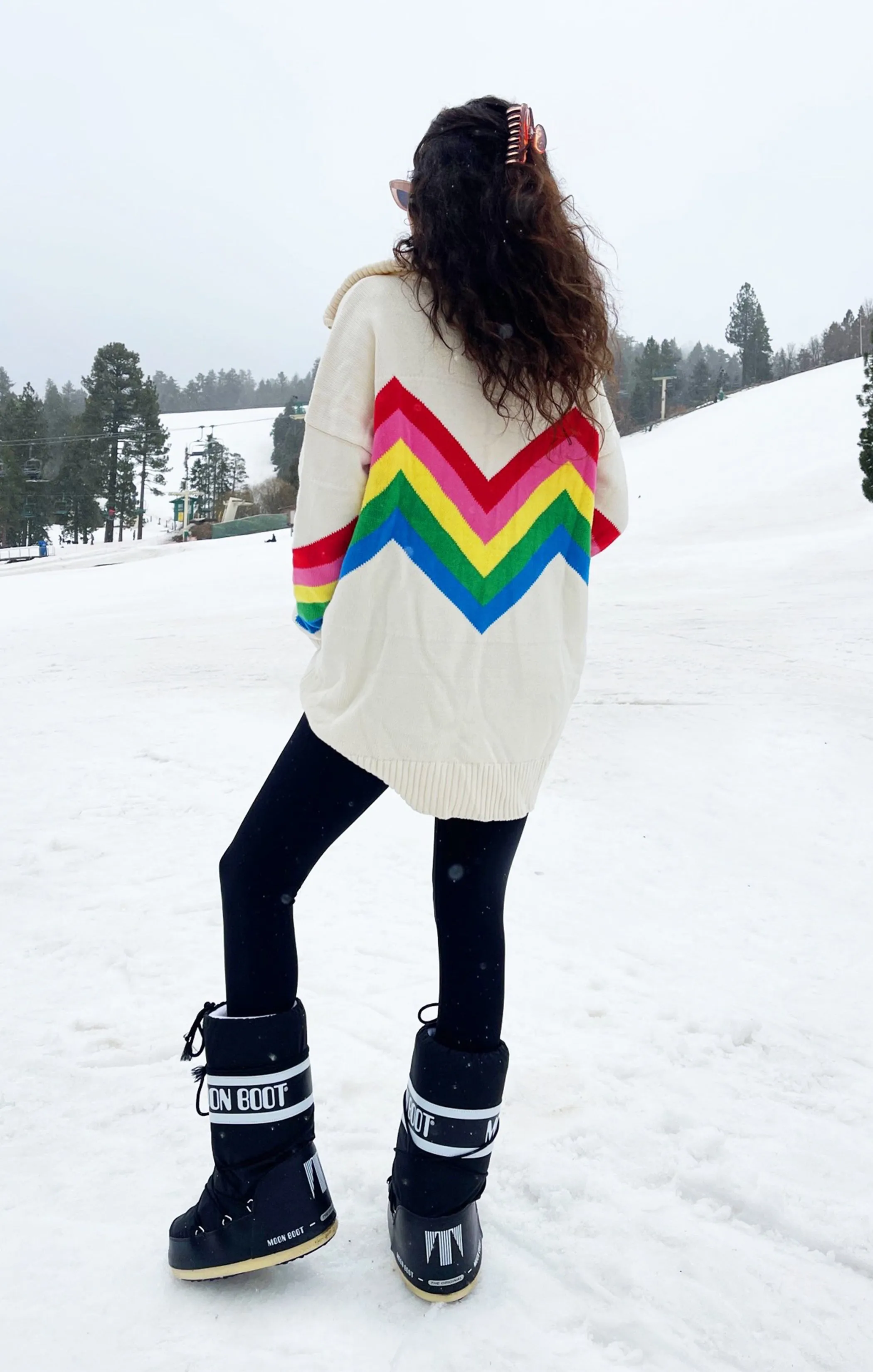 Weston Half Zip Pullover ~ Rainbow Slope Knit