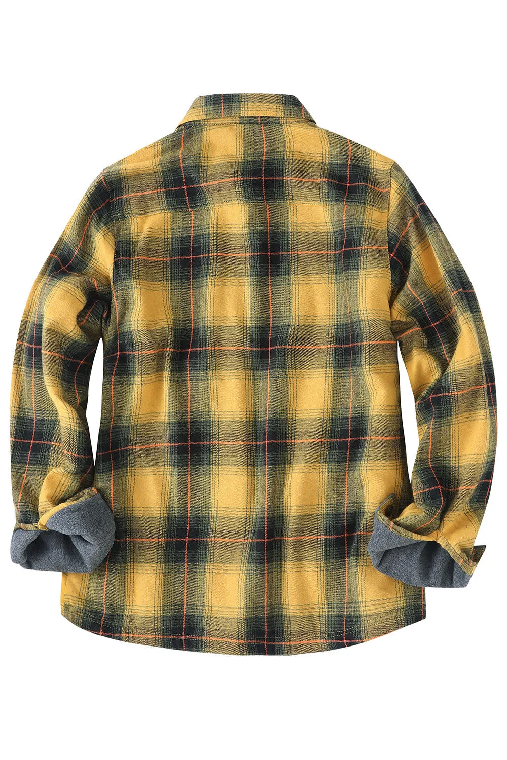 Women's Fleece Lined Plaid Button Down Flannel Shirt Jacket