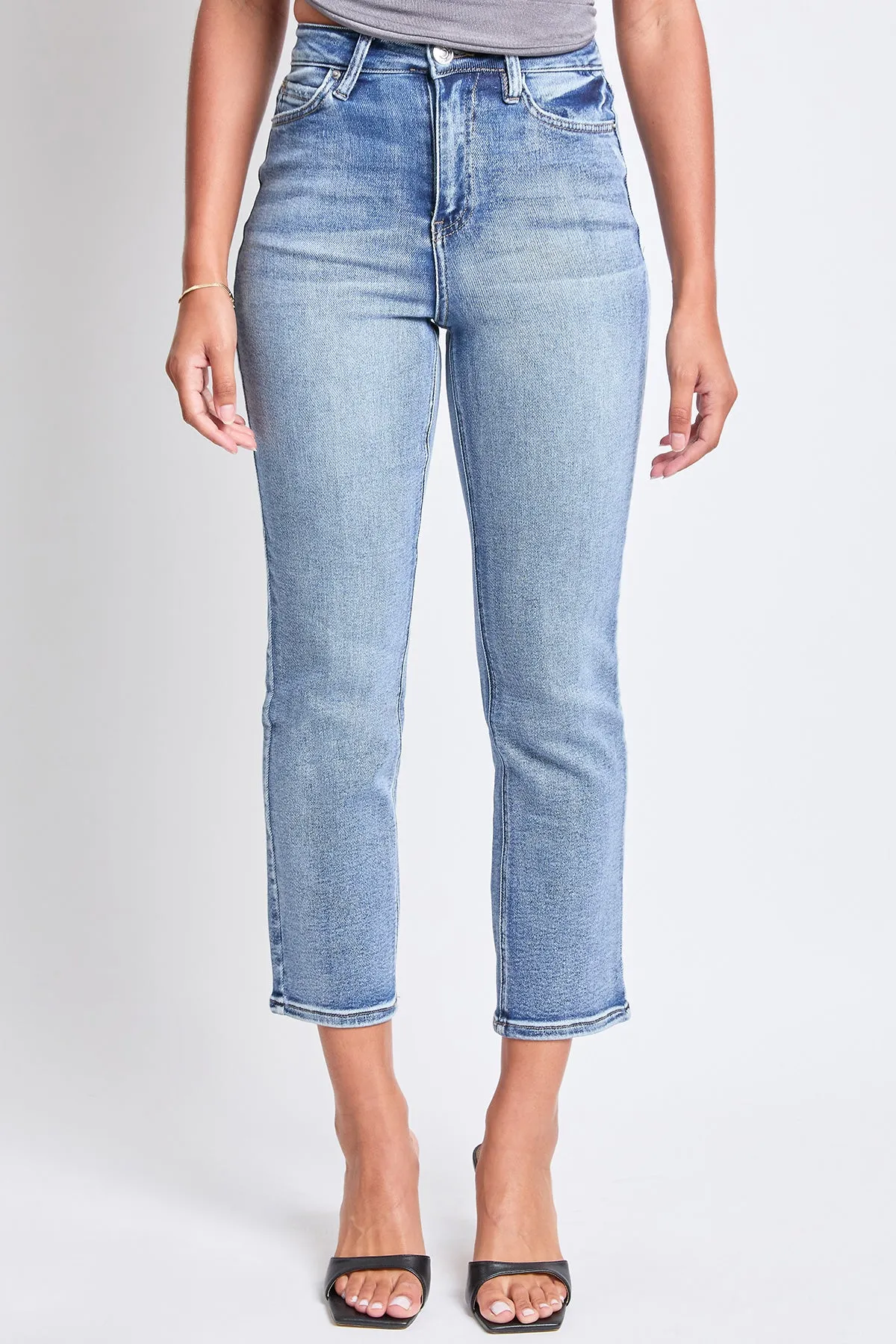 Women's High Rise Vintage Stretch Straight Leg Jeans