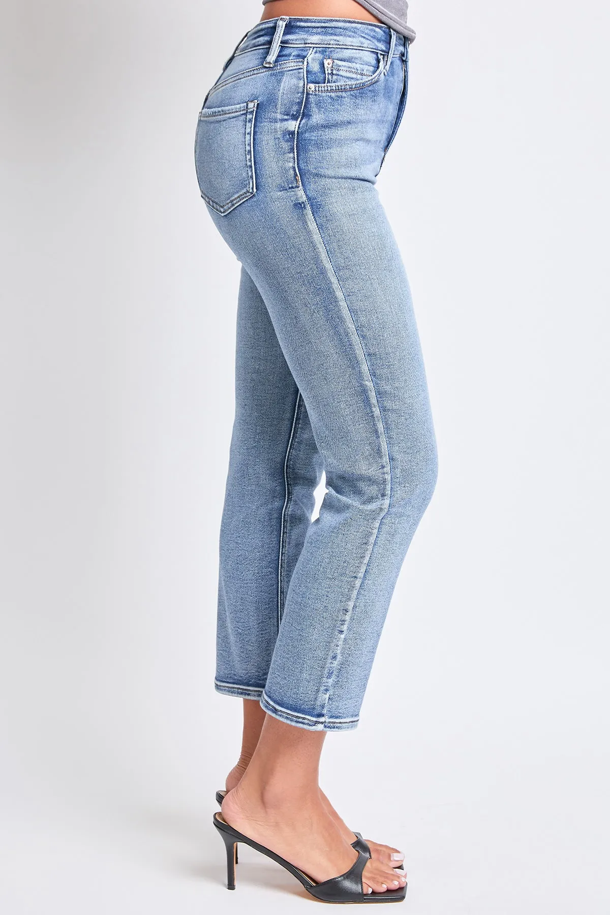 Women's High Rise Vintage Stretch Straight Leg Jeans