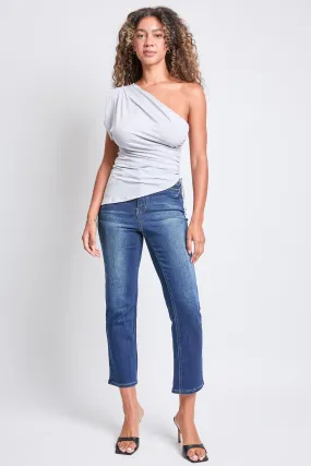 Women's High Rise Vintage Stretch Straight Leg Jeans