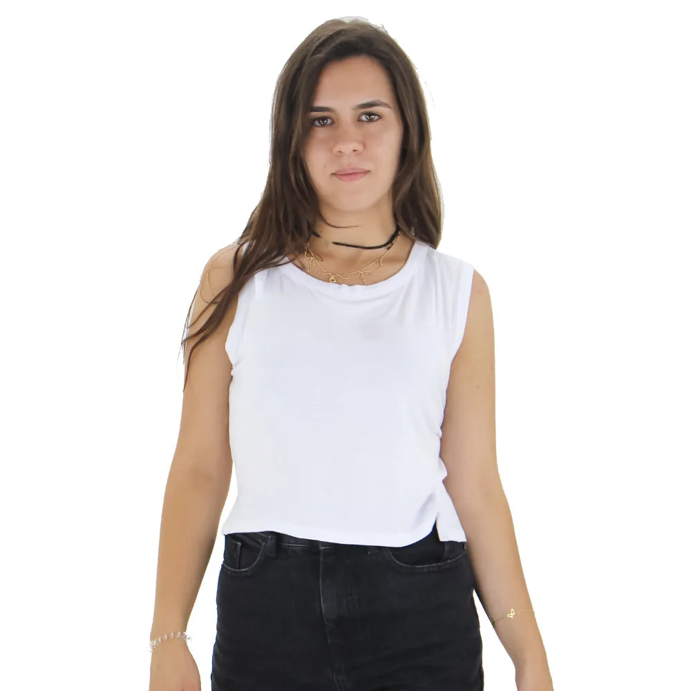 Women's Slim Fit Solid Top,White