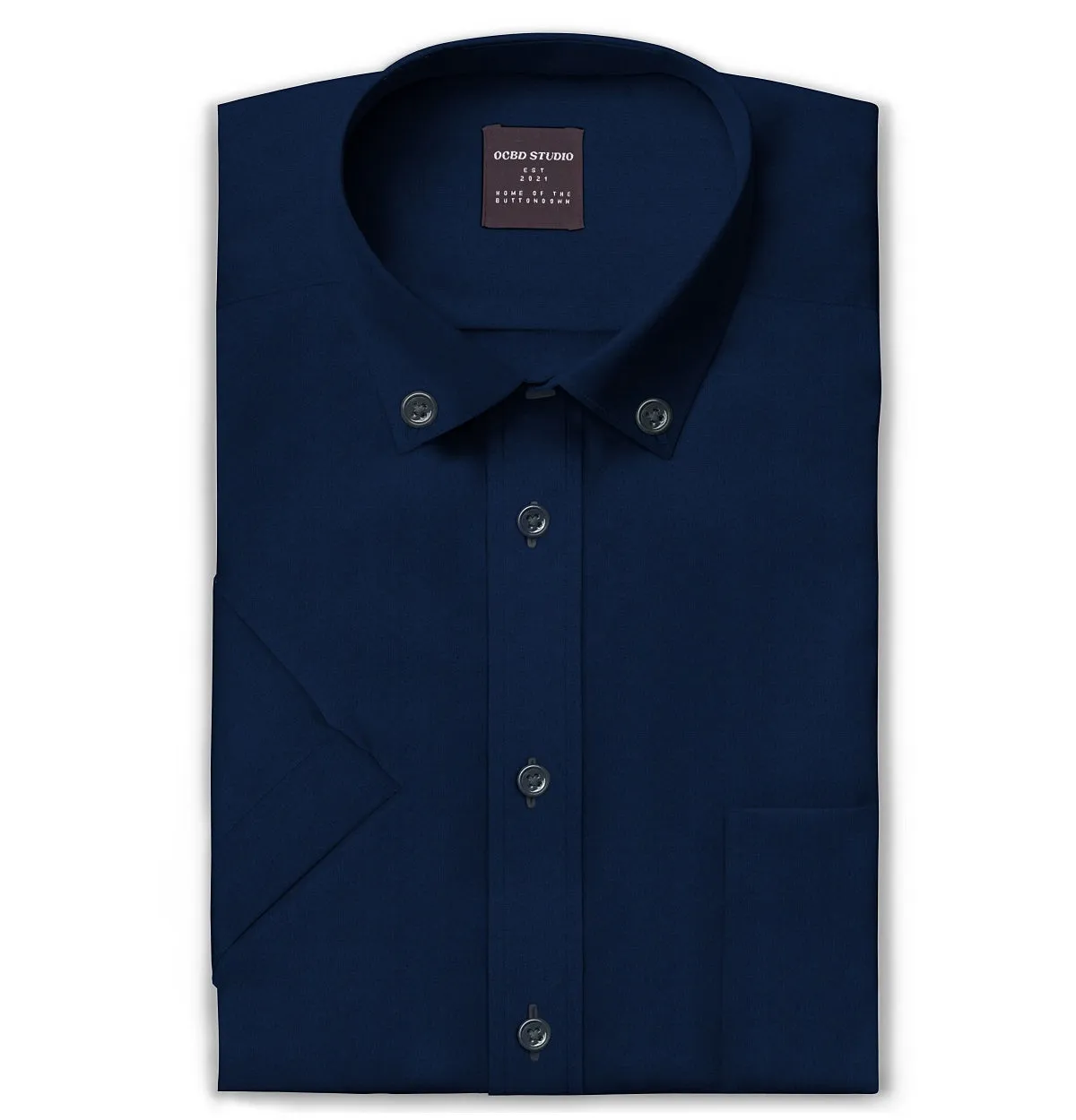 Wrinke Resistant Oxford - Button-Down Collar - Short Sleeve - Royal Blue