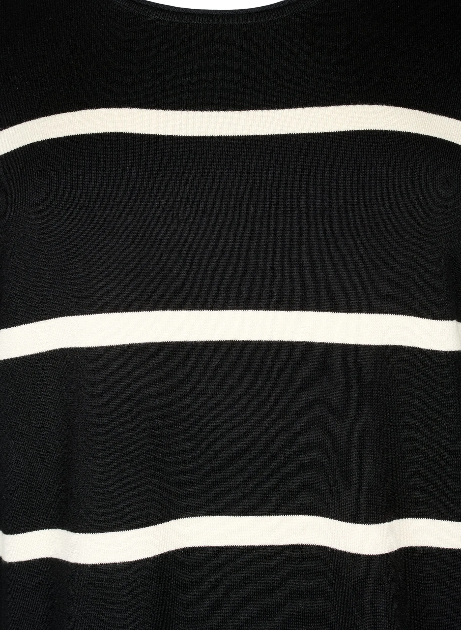 Zizzi Carrie Jumper in Black Stripes